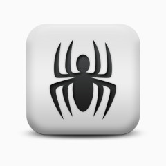 不光滑的白色的广场图标动物动物蜘蛛Animals-Icons
