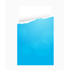 蓝色纸张残缺矢量