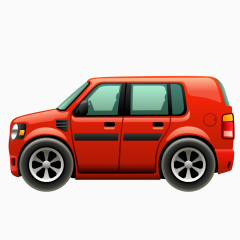 红色小型面包车