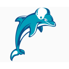 跳跃的海豚矢量图