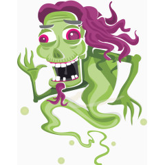 万圣节小妖精卡通手绘