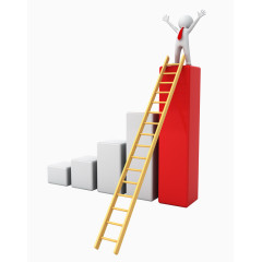 卡通3d小人素材3d小人素描  成功