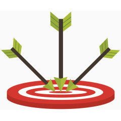 创意射中的箭靶