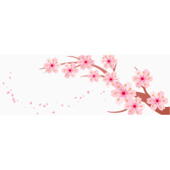粉色樱花banner矢量素材