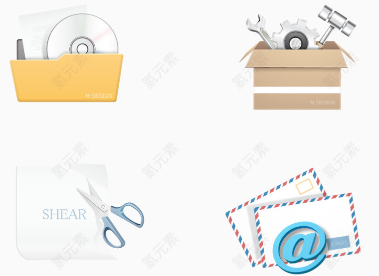 小清新网页图标集合元素