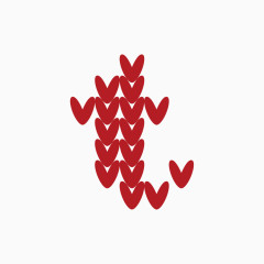 针织字母爱心字母t