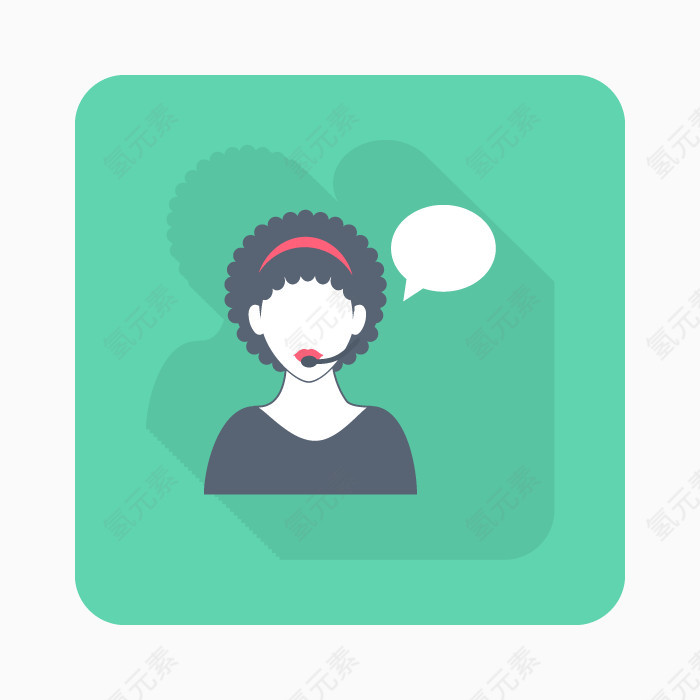 圆形服务人士图标