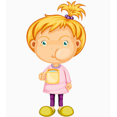 卡通漱口的小姑凉