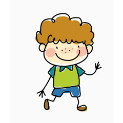 卡通小男孩儿童简笔画