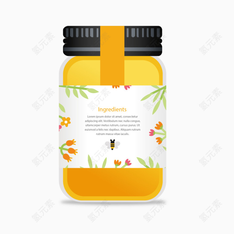 矢量手绘蜂蜜