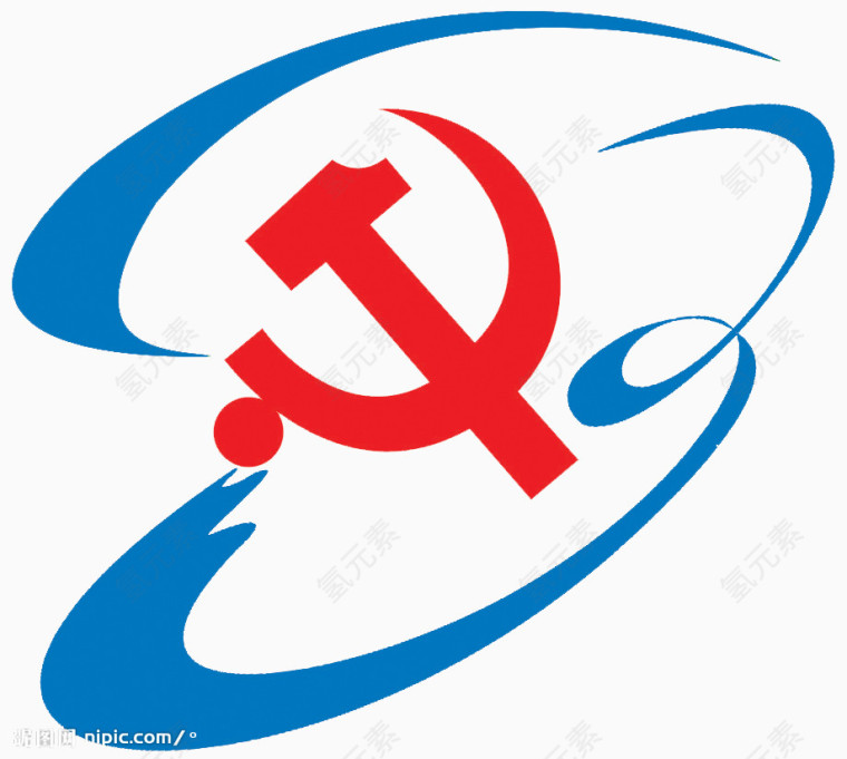 党建蓝白简约图标