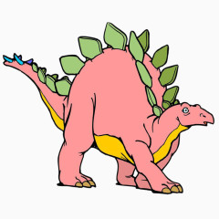 卡通食草恐龙