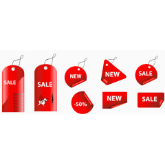 红色吊牌标签促销合集 