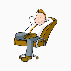 二郎腿老板假寐