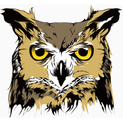 猫头鹰 印花矢量图