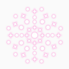 五彩圆形花形烟花