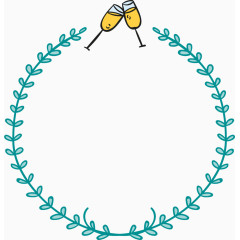 手绘树叶植物边框