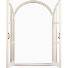 开着的拱形窗户