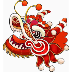 红色喜庆龙头