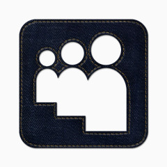 牛仔琼社会MySpace标志广场蓝色牛仔裤社交媒体