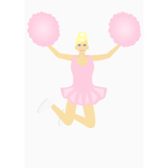 穿粉色衣服的跳舞女孩