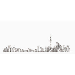 手绘城市风景