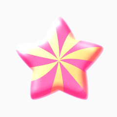 精致卡通五彩五角星