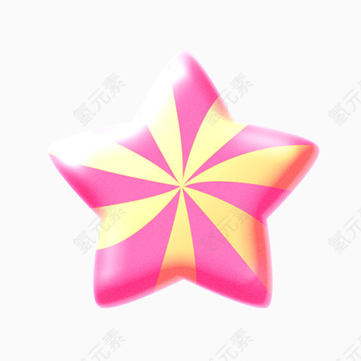 精致卡通五彩五角星