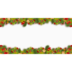 圣诞节日礼物草边边框