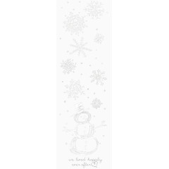 白色雪花下的雪人