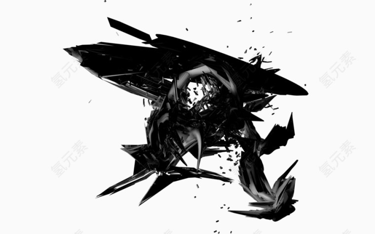黑色艺术几何图形