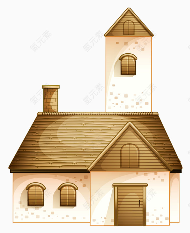 卡通房子建筑物