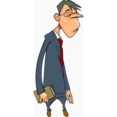 拿着书本的职业男人