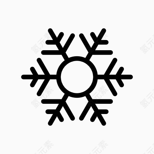 六角雪花符号图标