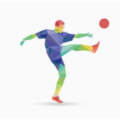 拼色运动项目矢量图