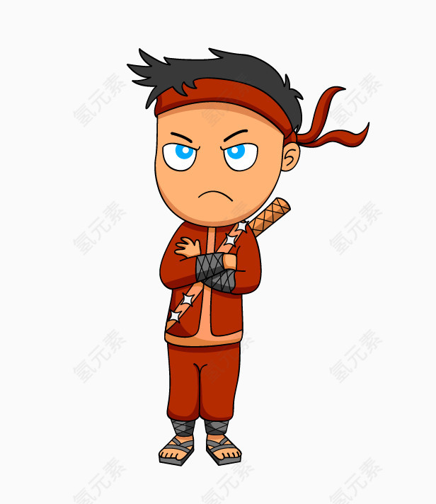 严肃抱臂的男人