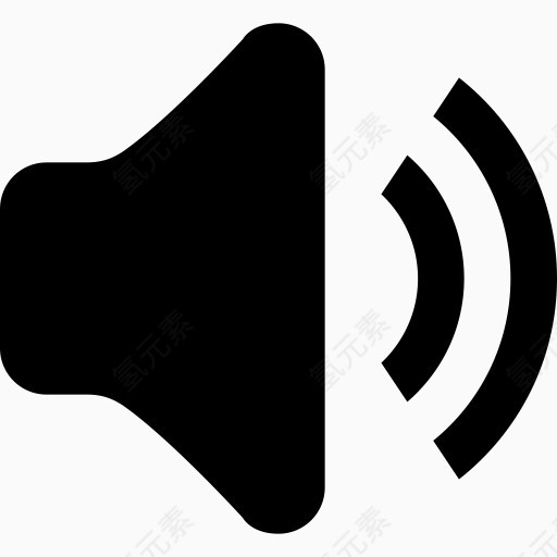音频音乐声音演讲者体积平坦的Icons作为自由