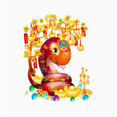 蛇卡通动物形象