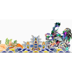 鸡年底纹素材