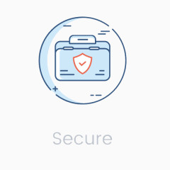 蓝色 图标 文件包 创意 矢量