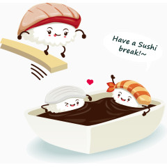 创意寿司卡通元素