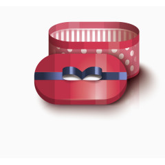 枚红色椭圆形礼盒