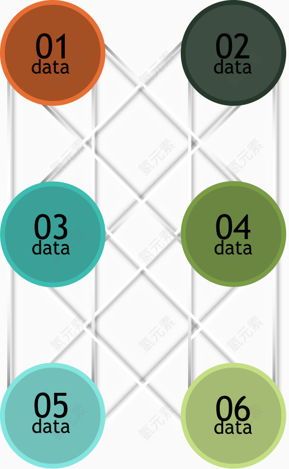 矢量圆形数字商务信息