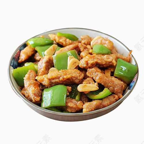 青椒肉片素材