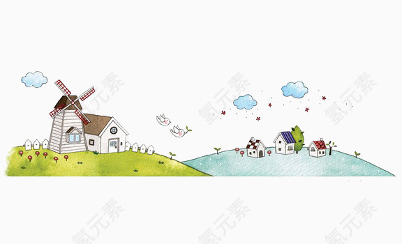 卡通居民聚集地