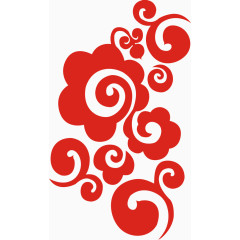 祥云花草剪纸窗花