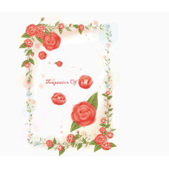 矢量玫瑰花边框