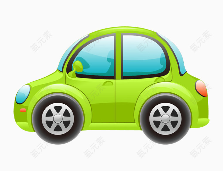 绿色轿车