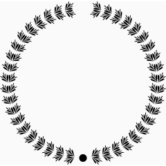 简约橄榄枝边框