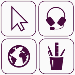 学校学生学习用品小图标